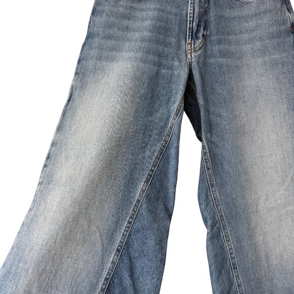 Ganni Camfield Medium Denim Wide Leg Jeans Womens Size 25 - Picture 3 of 7